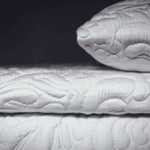 embroidered ivory 3in mattress topper