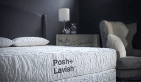 right facing white embroidered mattress