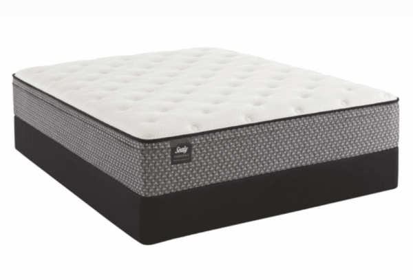 black grey and white high profile plush mattress