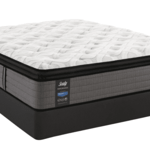 black and white high profile plush mattress
