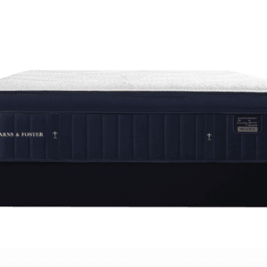 navy blue and white plush mattress