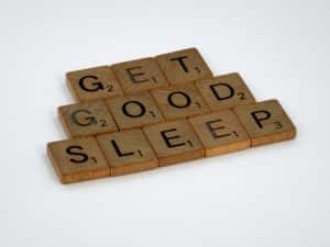 letter squares that say get good sleep